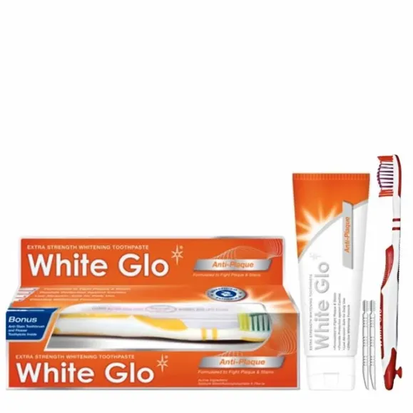 WHITE GLO dantų pasta nuo akmenų susidarymo ANTI-PLAGUE, 150 g
